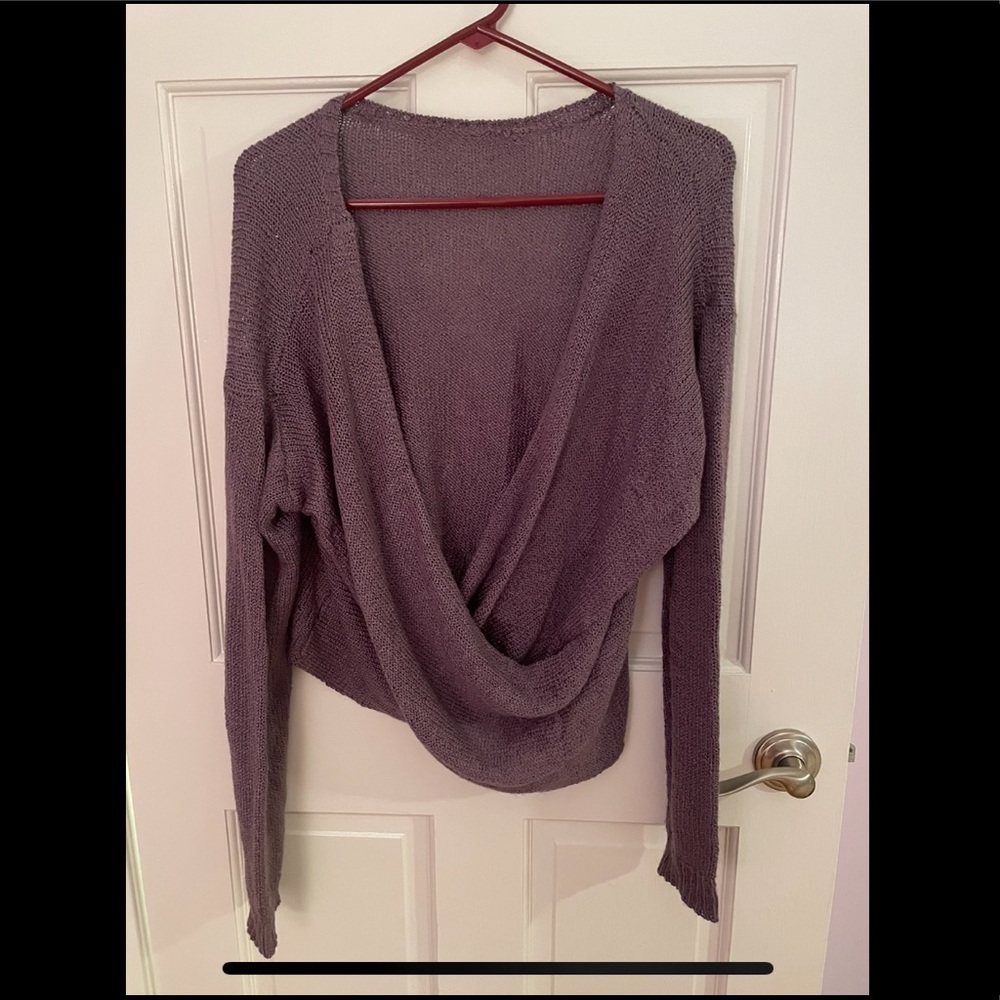 XL purple low back sweater - Forever 21